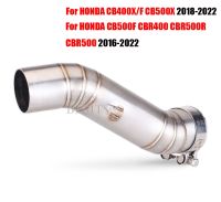 For Honda CBR500 CBR500R CB500F CB500X CB400 CBR400 CB400X CB400F 2016 - 2022 Motorcycle Exhaust Escape Modify Mid Link Pipe