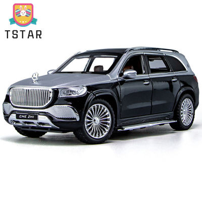 TS【ready Stock】Children Alloy Pull Back Car Model With Sound Light 1:24 Simulation Gls600 Car Toy Ornaments For Fans Collection【cod】