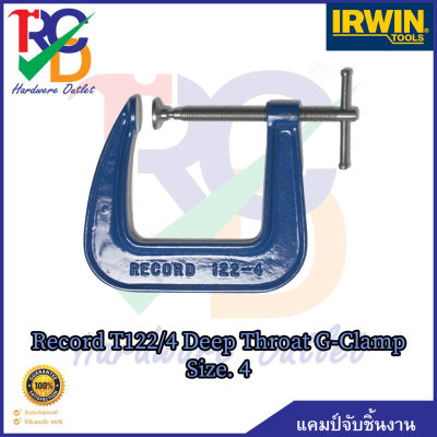 IRWIN แคมป์จับชิ้นงาน Record T122/4 Deep Throat G-Clamp  Size. 4