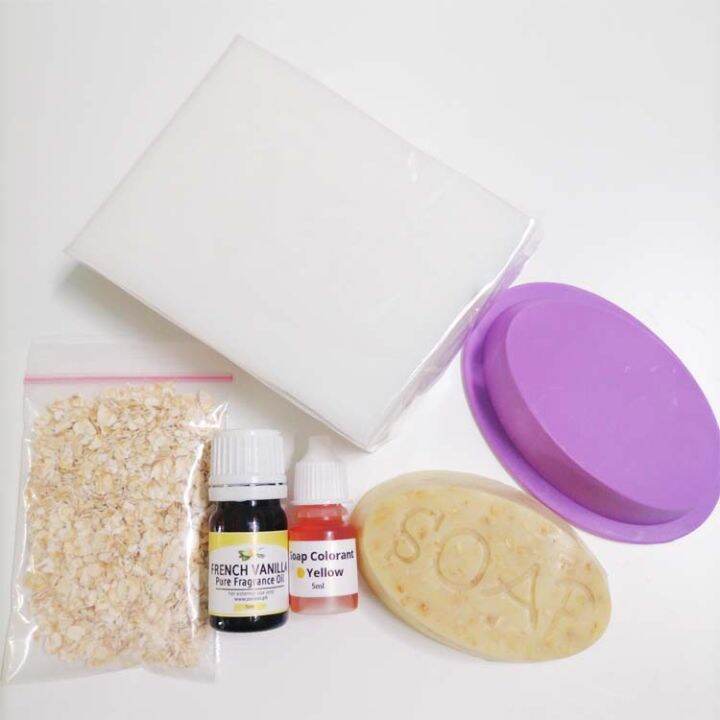 Oatmeal Soap Kit (Melt and Pour Soap) Glycerin Bath Soap Base DIY