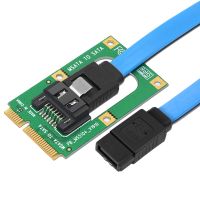 mSATA to SATA Converter Card Mini SATA to 7-Pin SATA Extension Adapter Full-high Half-size for 2.5 3.5 HDD SSD with SATA Cable