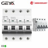 GEYA GYM9 4Pole 6KA Breaking Capacity MCB Din Rail Mini Circuit Breaker 6A 63A AC Type Factory Direct Manufacturer