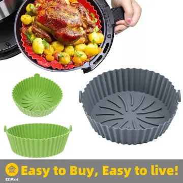 16.5cm Air Fryer Silicone Pot Air Fryer Basket Liner Non-Stick Oven Baking  Tray 