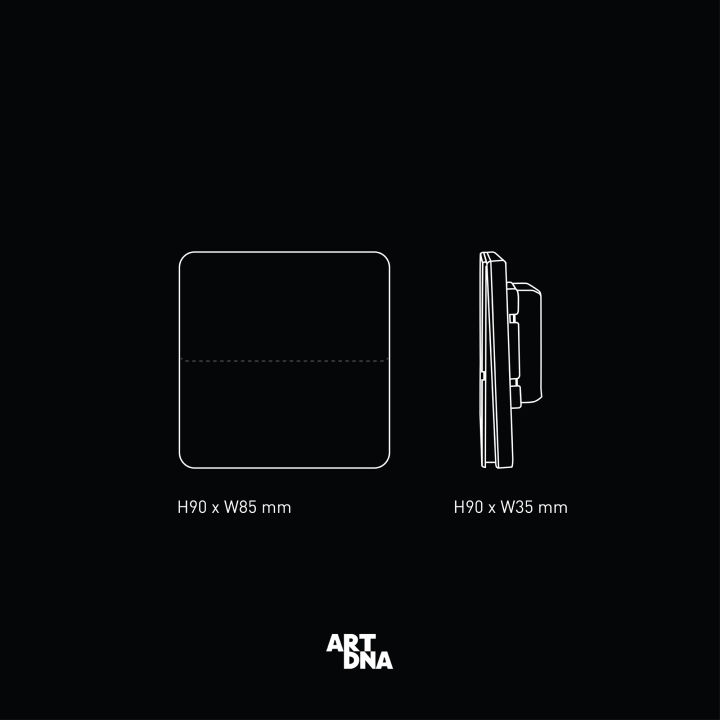 art-dna-รุ่น-a61-frameless-สวิทซ์กดกระเด้ง-switch-1-gang-retractive-สีดำ-ปลั๊กไฟโมเดิร์น-ปลั๊กไฟสวยๆ-สวิทซ์-สวยๆ-switch-design