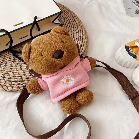 Npiql dễ thương túi nhỏ đơn giản gấu ví đựng xu túi đeo chéo cho bé gái - ảnh sản phẩm 5