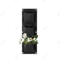 3 Pockets Wall Hanging Planting Bags Planter Vertical Garden Fabrics Pockets Grow Bags Flowerpot Balcony Decoration WB15TH