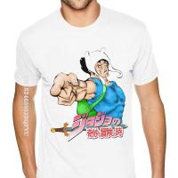 Custom Made JojoS Bizarre Tee MenS Custom Printed Funny Manga Cotton Kawaii Gothic Style Tees Shirt