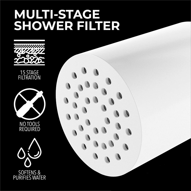 15 Stage Shower Head Replacement Filter Cartridge Chlorine Hard Water Softener 