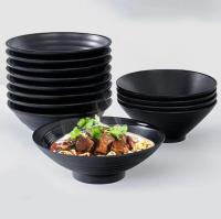 Kitchen Tool Spicy Hot Melamine Tableware Plastic Japanese Style Frosted Noodles Bowl