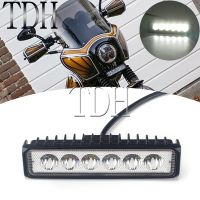 รถจักรยานยนต์ LED 5.75 "ไฟหน้า6" Spotlight Light Bar Club สไตล์5 34 "ด้านหน้าสำหรับ Harley Dyna Wide Glide Street Fat Bob