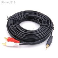 【CW】◎□  Cable HiFi Stereo 2RCA to 3.5mm Audio AUX Jack 3.5 Y Splitter for Amplifiers Theater DVD TV