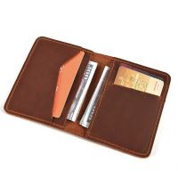 100% Real Leather Credit Card Holder Vintage Style Minimalist Leather Card Case Wallet for Men Protector Sleeve Card Holders