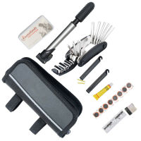 Bicycle Repair Kits Multi-function Tool Bag Folding Tire Mini Bicycle Pump Multifunctional Folding Screwdriver Hexagon Wrench