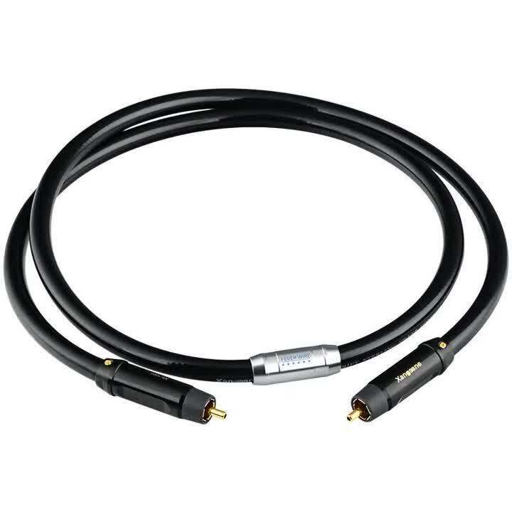 Pure Silver HiFi audio RCA Digital coaxial cable 75ohm SPDIF decoder