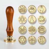 ┋▧❆ Merry Christmas Pattern Wax Sealing Stamps Head Gift Letter Stamp/Sealing Wax /Festival Wax Seal Stamp Custom Invitation Envelop