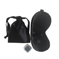 【CC】 Imitated Silk Cover Rest Night Sleeping Masks Eyepatch Aid Blindfold Eyemask Bag Earplug