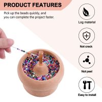 DIY Making Bead Spinner Holder Gem Workshop Wooden Crafting Project Stringing with Big Eye Needle Gifts