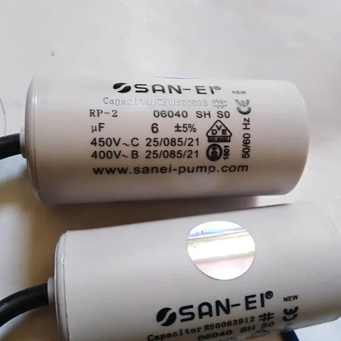 Water Pump Capacitor 6uf 450vac Capasitor Bulet Condensator Spares Lazada.co.th