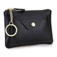 2020 new women Korean version loose red wallet mini female first layer cowhide blue key chain zipper small coin purse black bags