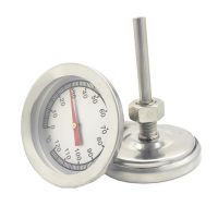 ○ Kitchen Oven Thermometers Large Easy-Read Face Meat Thermometer Long Stem Stainless Steel Grill Fry Chef Smoker Thermometer