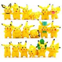 ของเล่นปิกาจูโปเกมอนน่ารัก18ชิ้น/ล็อต,พีวีซีน่ารัก Pikachu แอคชั่นตัวเลขของเล่นตุ๊กตาโมเดลของเล่นคริสต์มาส