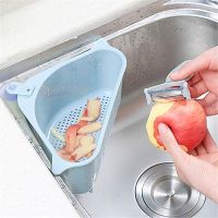 【CW】 Triangular Sink Strainer Drain Vegetable Fruit Drainer Basket Cup Sponge Rack Storage ToolSink Filter Shelf