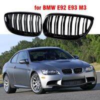 Front Kidney Fins Sport Grill Grille Black For BMW E92 E93 M3 2006 2007 2008 2009  3-Series 2 Doors Coupe