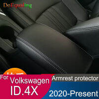 สำหรับโฟล์คสวาเก้น VW id. ID4X 2023ที่เท้าแขนรถคอนโซลปกเบาะสนับสนุนกล่องด้านบนเคลือบซับเสื่อกรณีรถสไตล์