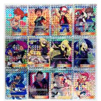 55Pcs/Set Pokemon Trainer Misty Brock Red Blue DIY Toys Hobbies Hobby Collectibles Game Anime Cards For Children Christmas Gift