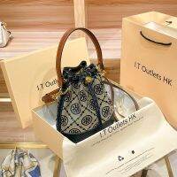 Ready Stock TB BAG Womens bag new years old flower bucket bag shoulder bag mini crossbody bag