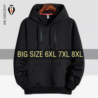 ร้อน, ร้อน★Men Hoodies 5XL 6XL 7XL 8XL Hooded Sweatshirts Men Hood Streetwear Male Black 2020 Spring Autumn Casual Solid Color Long Sleeve