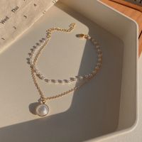 [COD] Double-layer stacked pearl bracelet womens ins cold fashion personality internet celebrity retro light luxury wholesale