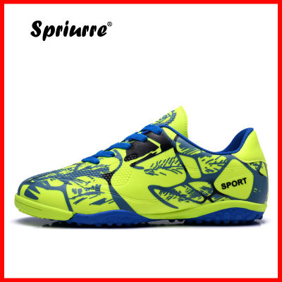 Spriurre ราคาต่ำพิเศษรองเท้าฟุตซอลเด็กรองเท้าฟุตบอลคุณภาพสูงรองเท้าฟุตบอล 3 สีขนาด: 32-43