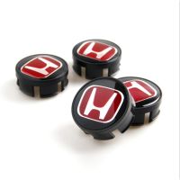 4PCS Badge Red Wheel Center Hub Cap Rim Cover Emblem Sticker For Honda Car are