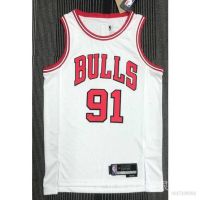 Hot 2022 NBA Jersey Chicago Bulls Rodman Classic Basketball Jersey Sports Top Memorial Vest White Edition Plus Size