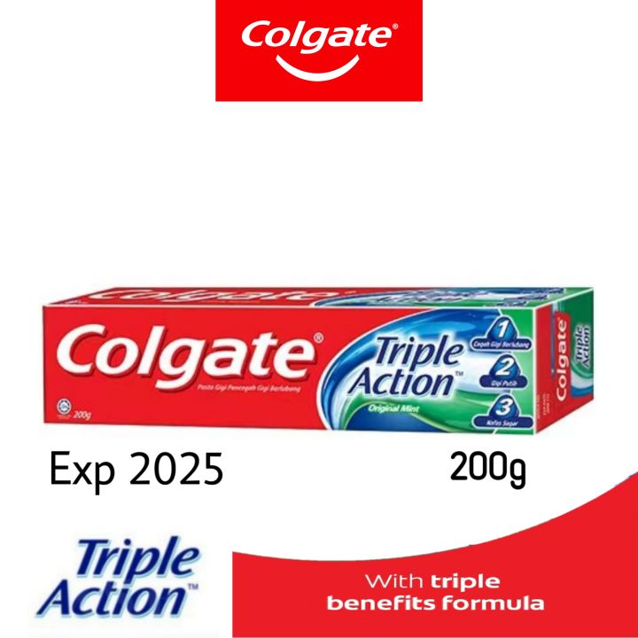 [Expiry Year 2025] Colgate Triple Action Original Mint Toothpaste