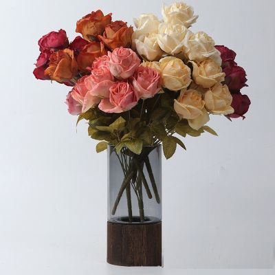 [AYIQ Flower Shop] ประดิษฐ์ดอกกุหลาบผ้าไหมดอกไม้ปลอมเจ้าสาวจัดงานแต่งงานถือดอกไม้ของขวัญวันวาเลนไทน์อุปกรณ์ถ่ายภาพ Home AYIQ Flower Shopel กุหลาบตกแต่ง