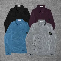 [ในสต็อก] Stone Island Metal Nylon Coat Mens Badge Skin Coat Sun Protection Jacket