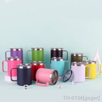 ▽๑❏ gsger Caneca de dupla camada aço inoxidável 304 com tampa isolada a vácuo viagem Thermo Copo água chá café cerveja frio quente carro 12oz