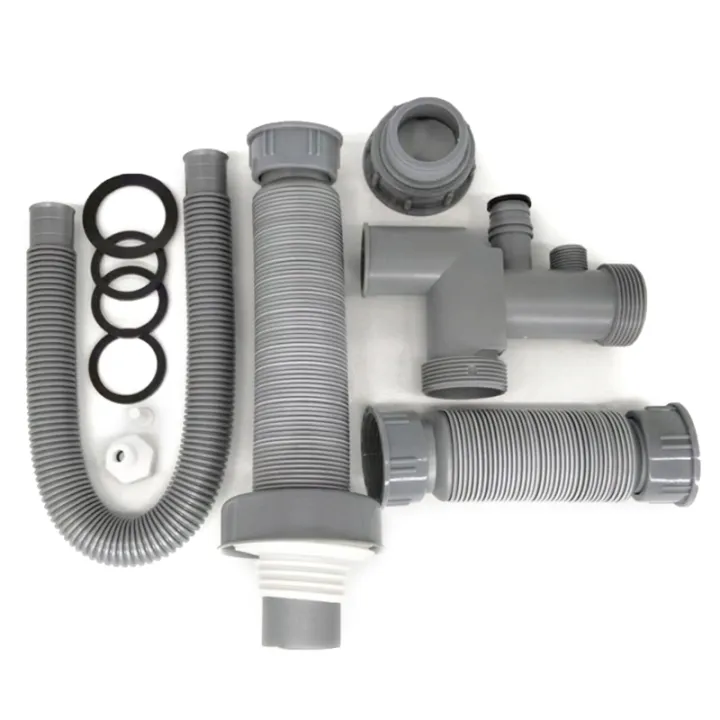 Flexible Sink Drain Pipe with Adapter Expandable Tubular Drain Tubing