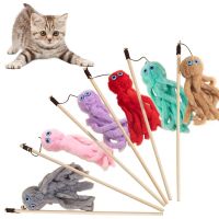 Octopus Cat Stick Soft Plush Cat Toy Wood Hand Chaser Wand Toy for Cat  Funny Pet Cat Interactive Toy Juguetes Gatos Toys