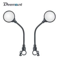 Deemount Cycling back sight view mirror Unbreakable 80mm Convex Lens Free Left or Right Handlebar Mount Angle Adjustable