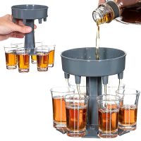 Liquor Dispenser 6 Shot Glass Cocktail Wine Beer Quick Filling Tool for Bar Wedding Home Party Drinking liquid pouring artifact