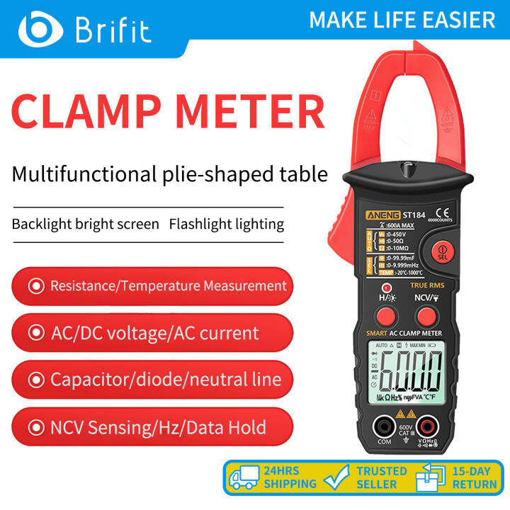 Brifit ST184 Intelligent AC/DC Voltage Digital Clamp Meter Multimeter