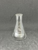 ขวดชมพู่ ขวดรูปชมพู่แก้ว ขวดเออเลนเมเยอร์ Erlenmeyer Flask 50ml ยี่ห้อ GLASSCO ประเทศอังกฤษ