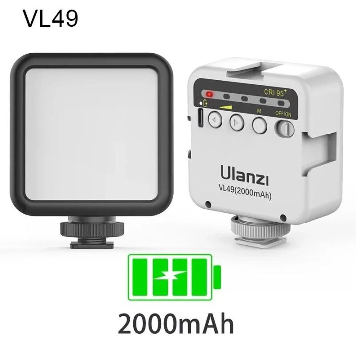ไฟสำหรับ-vl49ในสำนักงานและวิดีโอ-led-6w-2000mah-5500k-ไฟลบเงาแสงไฟถ่ายภาพไฟซูมสำหรับ-gopro-11