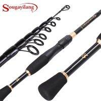 ETXSougayilang Telescopic Fishing Rod Ultralight Weight Spinning Fishing Rod Carbon Fiber Material 1.8-2.4m Fishing Rod Tackle