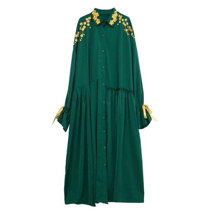 xitao-dress-fashion-loose-woman-full-sleeve-embroidery-shirt-dress