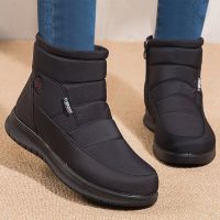 Boots Women Snow Soft Shoes For Women Platform Zipper Fashion Shoes Woman Ankle Boots Waterproof Fur Botas Mujer Winter Boots