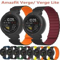 สายลูปแม่เหล็กซิลิโคนสำหรับ Amazfit Verge Lite สายรัดสมาร์ทวอท์ชสีดำสำหรับ Xiaomi Huami Amazfit Verge twzhvj